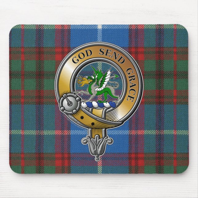 Alfombrilla De Ratón Crichton Tartan & Badge (Frente)