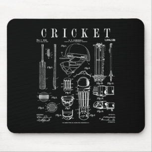 Alfombrilla De Ratón Cricket Cricketer Tsman Lanzador Deportes Antiguos