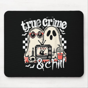 Alfombrilla De Ratón Crimen Verdadero Y Halloween Gracioso, Fantasma Cu