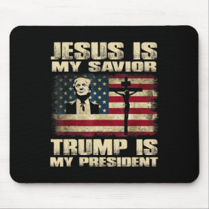Alfombrilla De Ratón Criminal Condenado Jesús Es Mi Salvador Trump Es M
