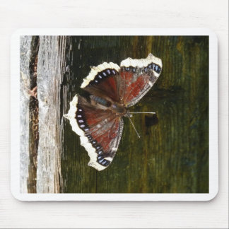 Alfombrilla De Ratón Crimson and White Butterfly