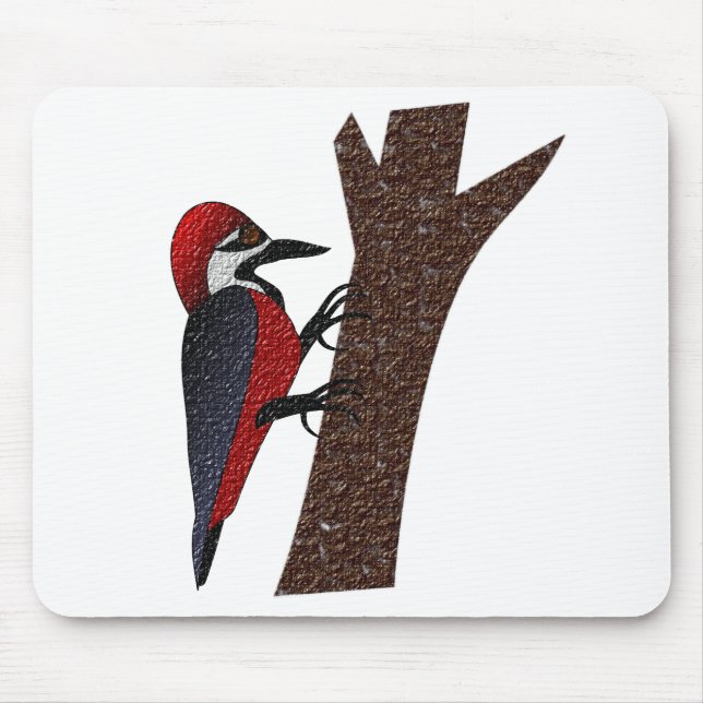 Alfombrilla De Ratón Crimson Bellie Woodpecker (Frente)