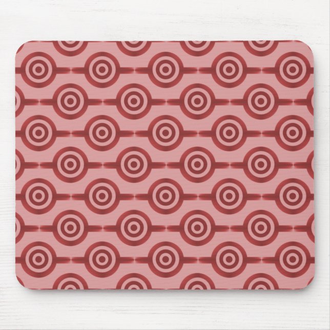 Alfombrilla De Ratón Crimson Red Trendy Circles Mousepad (Frente)