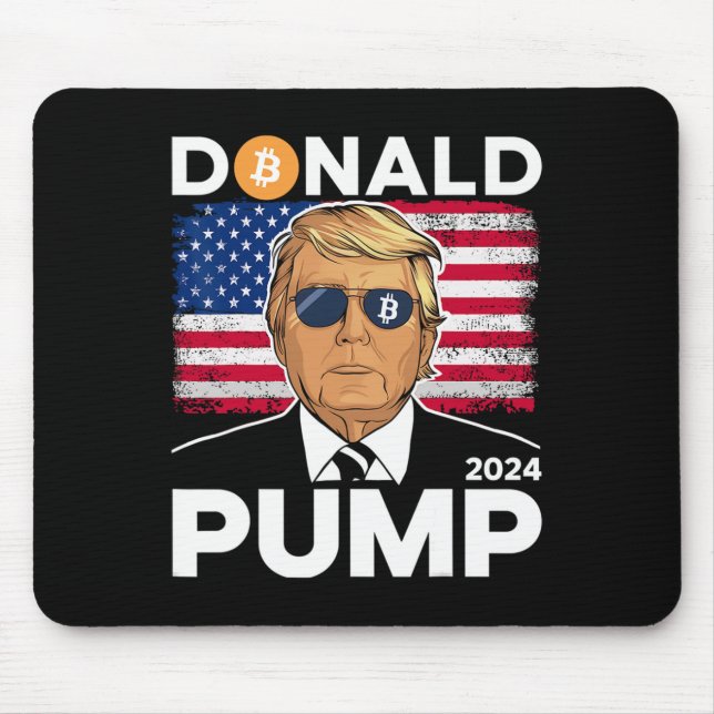 Alfombrilla De Ratón Cripto de Trump 2024, gracioso moneda de Bitcoin (Frente)