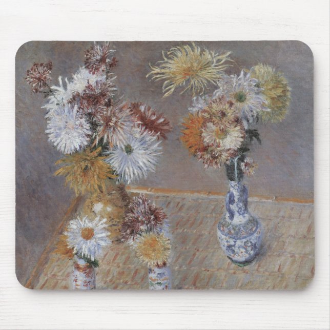 Alfombrilla De Ratón Crisantemos de Gustave Caillebotte (Frente)