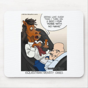 Alfombrilla De Ratón Crisis de identidad ecuestre Regalos divertidos y 