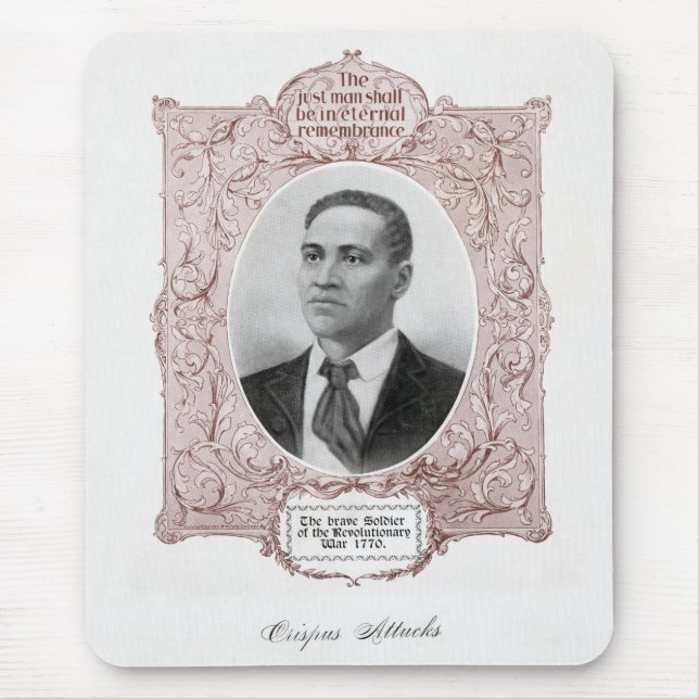 Alfombrilla De Ratón Crispus Attucks: Mártir de la Revolución Americana (Frente)