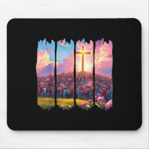 Alfombrilla De Ratón Cristiano 4 De Julio Patriótico Religioso Jesús Cr