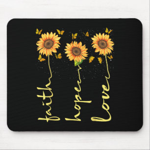 Alfombrilla De Ratón Cristiano Para Mujeres Fe De Girasol Esperanza Amo