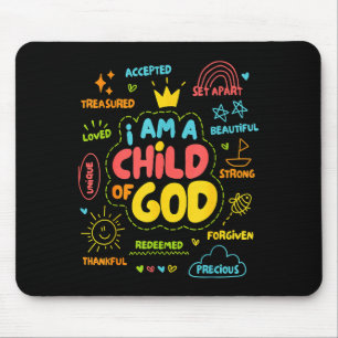 Alfombrilla De Ratón Cristiano Soy Un Niño De Dios Jesús Fe Niños