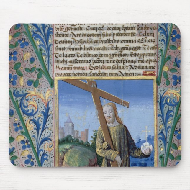 Alfombrilla De Ratón Cristo con la cruz y el orbe (Frente)