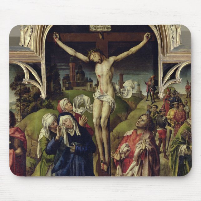 Alfombrilla De Ratón Cristo en la cruz, las mujeres santas (Frente)
