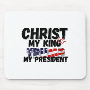 Alfombrilla De Ratón Cristo Mi Rey Trump Mi Presidente