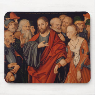 Alfombrilla De Ratón Cristo y el adulterio admitido mujer