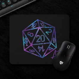 Alfombrilla De Ratón Crit del Holograma D20 | PnP Tabletop Gamer Dice
