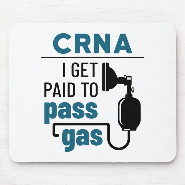Alfombrilla De Ratón CRNA I recibe pago por pasar gas (Frente)