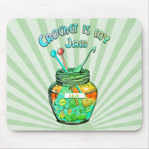 Alfombrilla De Ratón "Crochet es mi mermelada"