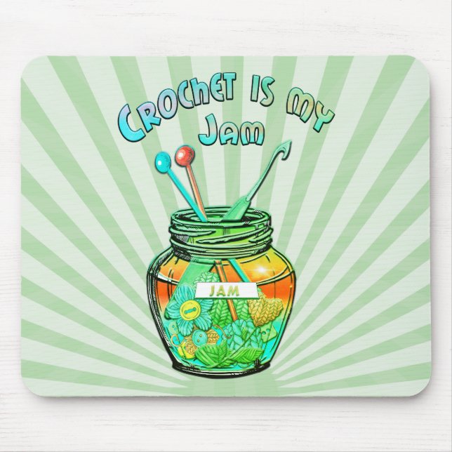Alfombrilla De Ratón "Crochet es mi mermelada" (Frente)