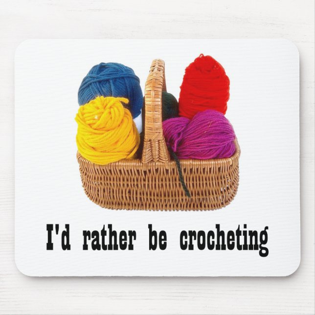 Alfombrilla De Ratón Crocheting bastante Mousepad (Frente)