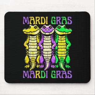 Alfombrilla De Ratón Crocodiles Louisiana Mardi Gras Carnaval