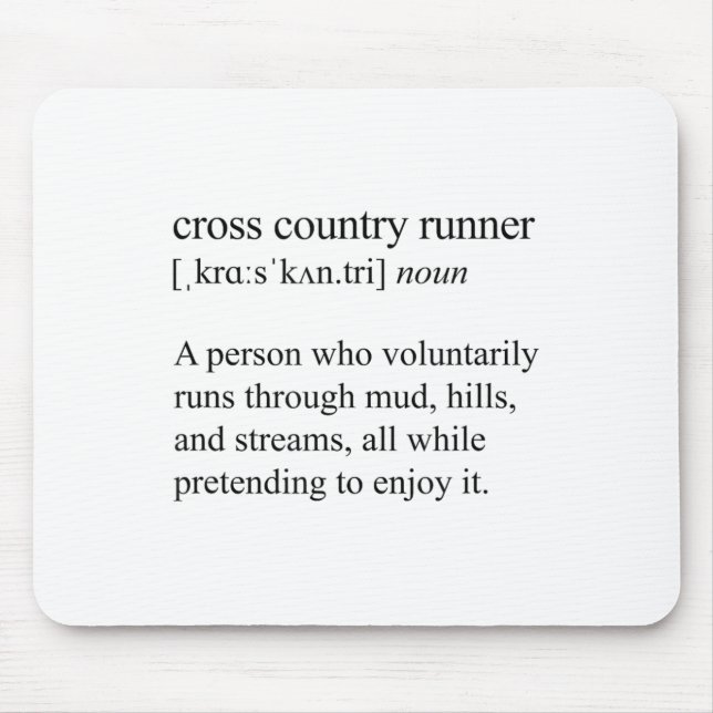 Alfombrilla De Ratón Cross Country Runner Definition, Xc Running  (Frente)