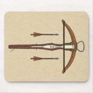 Alfombrilla De Ratón Crossbow medieval con pernos