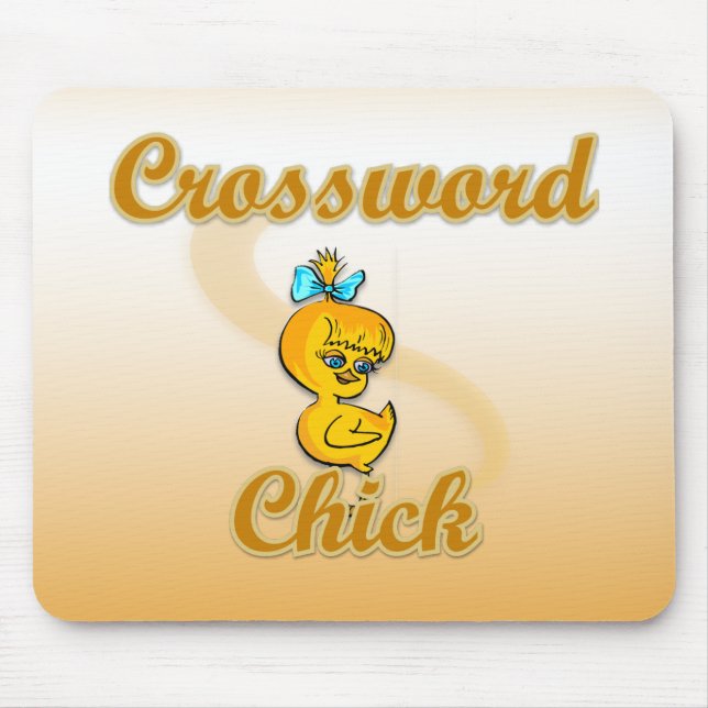 Alfombrilla De Ratón Crossword Chick (Frente)