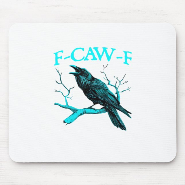 Alfombrilla De Ratón Crow F-Caw-F Funny Bird Retro Design Creative Styl (Frente)
