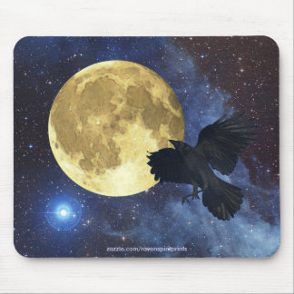 Alfombrilla De Ratón Crow, Luna y Mousepad del espacio ultraterrestre