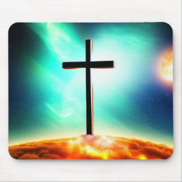 Alfombrilla De Ratón Cruce en las nubes feroces Spacescape Mousepad
