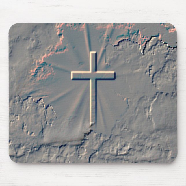 ALFOMBRILLA DE RATÓN CRUCE SALIENDO DE LA ROCA (Frente)