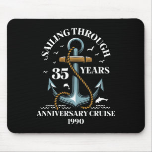 Alfombrilla De Ratón Crucero de aniversario de bodas de 35 años