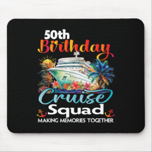 Alfombrilla De Ratón Crucero de cumpleaños número 50 amigos familia vac