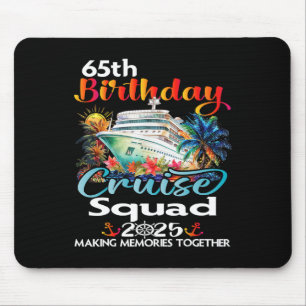 Alfombrilla De Ratón Crucero de cumpleaños número 65 amigos familia vac