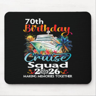 Alfombrilla De Ratón Crucero de cumpleaños número 70 amigos familia vac
