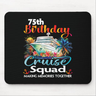 Alfombrilla De Ratón Crucero de cumpleaños número 75 amigos familia vac