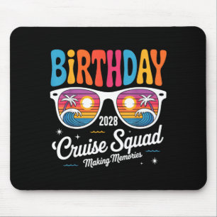 Alfombrilla De Ratón Crucero de cumpleaños tripulación familiar vacacio