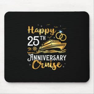 Alfombrilla De Ratón Crucero de Feliz 25 Aniversario Viaje de Bodas de 