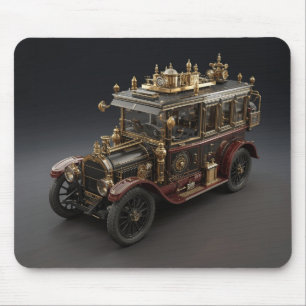 Alfombrilla De Ratón Crucero de policía retro steampunk