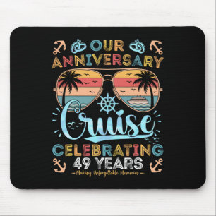Alfombrilla De Ratón Crucero del 49º Aniversario Celebrando 49 Años Par