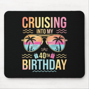 Alfombrilla De Ratón Crucero hacia mi cumpleaños 40 en el atardecer tro