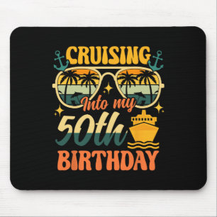 Alfombrilla De Ratón Crucero hacia mi cumpleaños 50 50 años de edad Cru