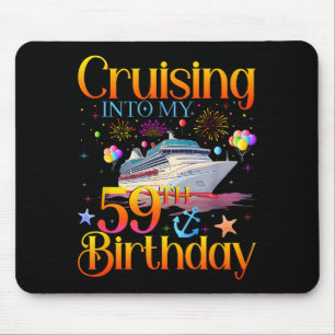 Alfombrilla De Ratón Crucero hacia mi cumpleaños 59 Crucero 59 años