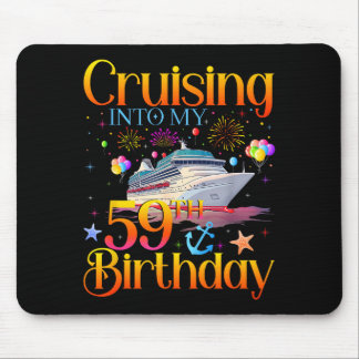 Alfombrilla De Ratón Crucero hacia mi cumpleaños 59 Crucero 59 años