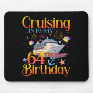 Alfombrilla De Ratón Crucero hacia mi cumpleaños 64 Crucero 64 años