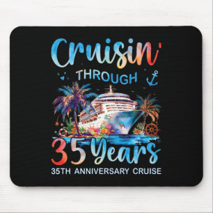 Alfombrilla De Ratón Crucero por 35 años Crucero de aniversario número 