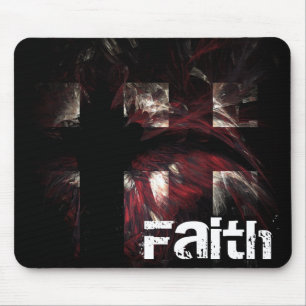 Alfombrilla De Ratón Cruces carmesís - fe Mousepad