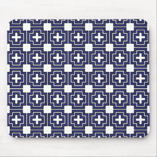 Alfombrilla De Ratón Cruces y plazas azules - Mousepad