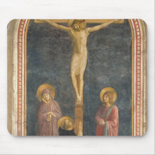 Alfombrilla De Ratón Crucifixión con la Virgen, SS. Juan el Evangeli