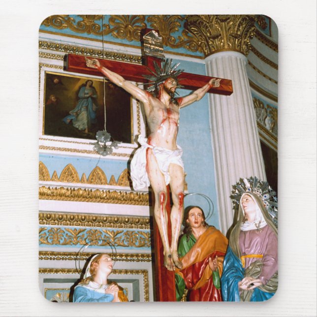 Alfombrilla De Ratón Crucifixión religioso (Frente)